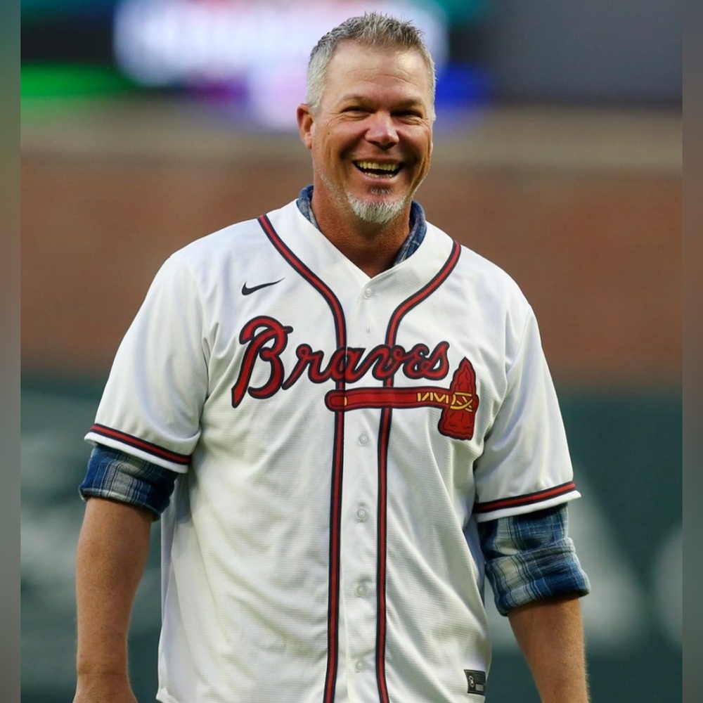 Nike Authentic Atlanta Braves Chipper Jones #10 White Jersey MLB Men’s Size: M - Picture 3 of 7